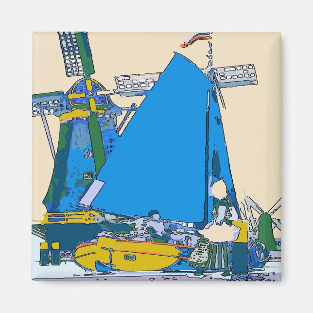 Imán Holanda, Azul holandés, (Frente)