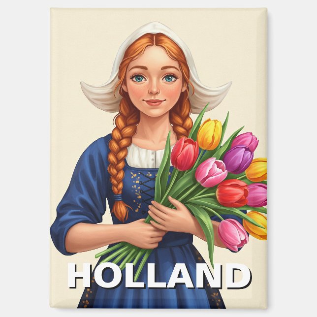 Imán Holanda Tulips Holanda (Anverso)