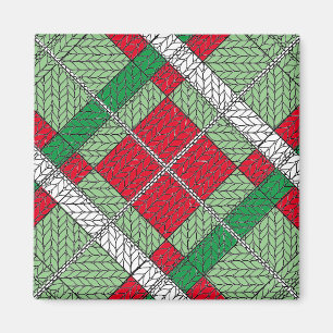 Imán HOLIDAY ARGYLE KNIT Square Magnet