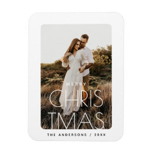 Imán Holiday Keepsake   Foto de Navidades minimalistas