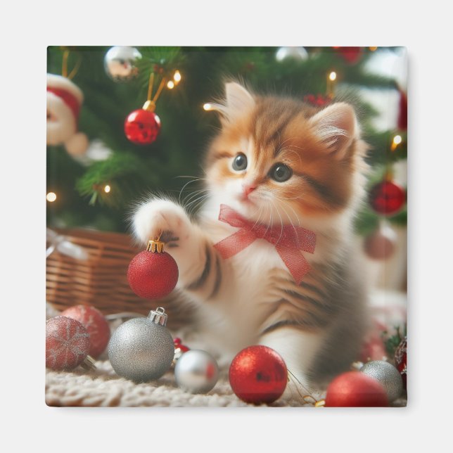 Imán Holiday Kitten Magnet (Frente)
