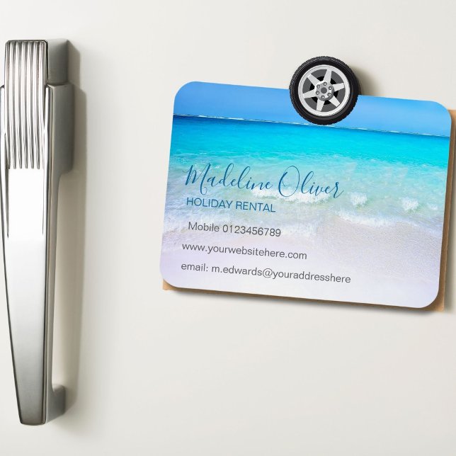 Imán Holiday Rental Ocean Wave Beach Blue Modern (Subido por el creador)