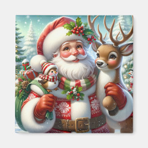 Imán Holiday Santa Magnet