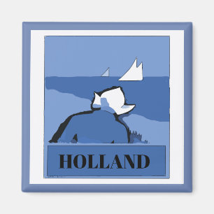 Imán HOLLAND,Blue Dutch,cambiar texto