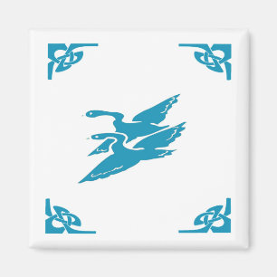 Imán Holland Blue Dutch Geese Delft