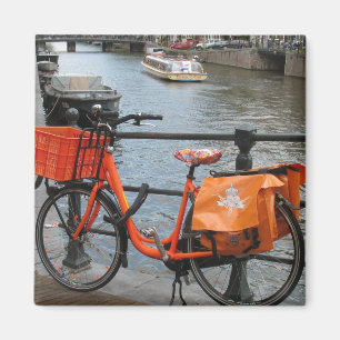 Imán Holland Naranja Bicycle Fridge Magnet