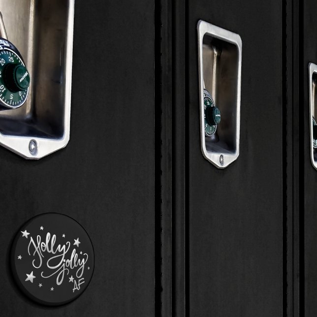 Imán Holly Jolly AF | Guión de Relieve metalizado brill (Subido por el creador)