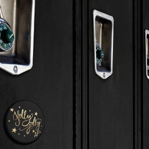 Imán Holly Jolly AF   Guión de Relieve metalizado de Fa