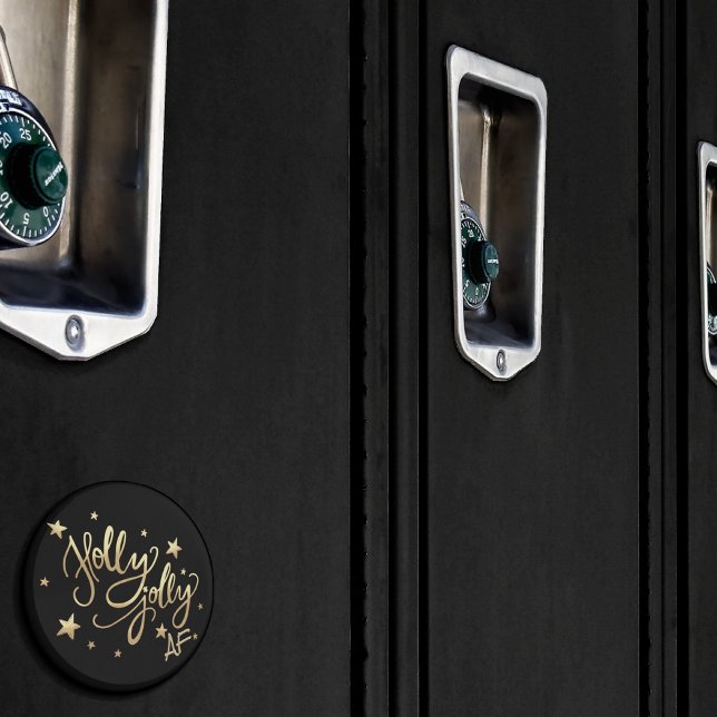 Imán Holly Jolly AF | Guión de Relieve metalizado de Fa (Subido por el creador)