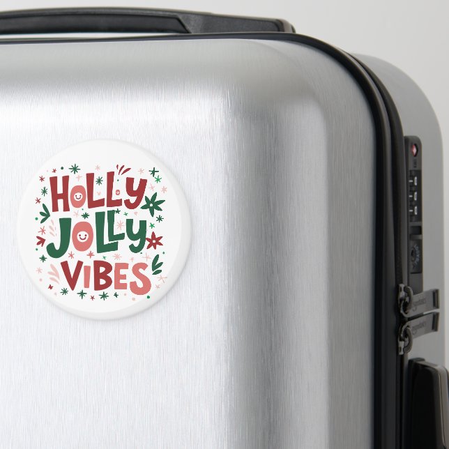 Imán Holly Jolly Vibes Navidades Magnet (In Situ (Equipaje))
