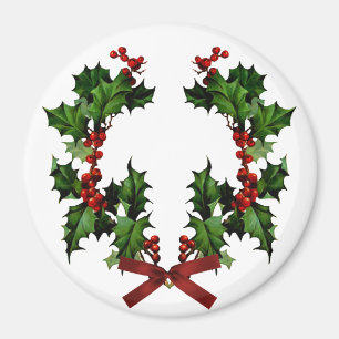 Imán Holly Wreath