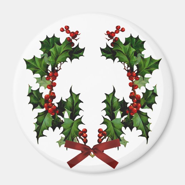 Imán Holly Wreath (Frente)