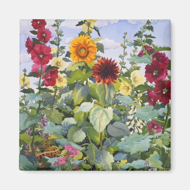Imán Hollyhocks and Sunflowers 2005 (Frente)