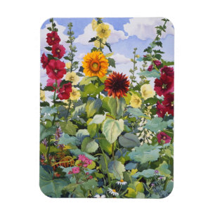 Imán Hollyhocks y girasoles 2005