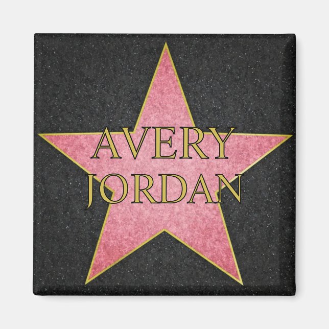 Imán Hollywood actors gold star (Frente)