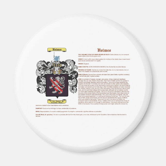 Imán Holmes (inglés(significado)) (Frente)
