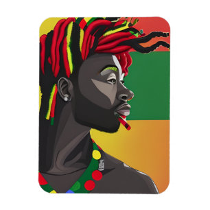 Imán Hombre afroamericano negro jocoso 11 rey