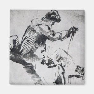 Imán Hombre asentado el   de José Mallord Guillermo