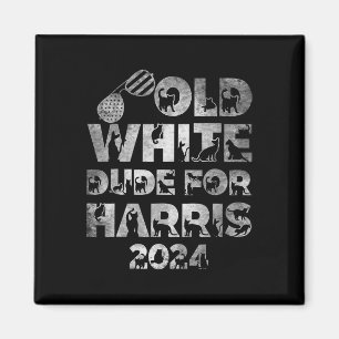 Imán Hombre Blanco Para Harris Kamala Harris 2024 Presi