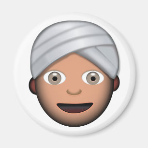 Imán Hombre con emoji del turbante