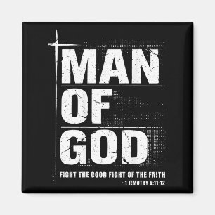 Imán Hombre De Dios Padre Cristiano Bíblico Verso Timot