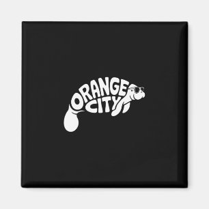 Imán Hombre de manatí de la ciudad de Orange Orlando Fl