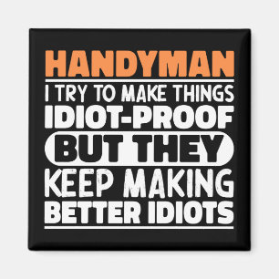 Imán Hombre De Mano Intento Hacer Las Cosas Divertidas.