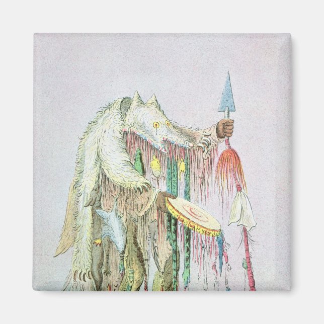 Imán Hombre de medicina de pie negro (Frente)