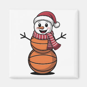 Imán Hombre de nieve Baloncesto Navidad Amantes del Dep