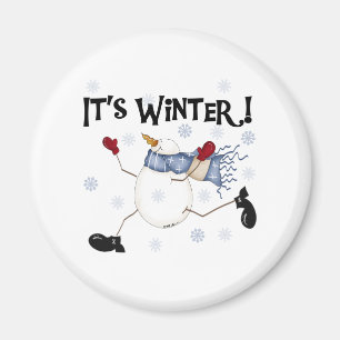 Imán Hombre de nieve es invierno