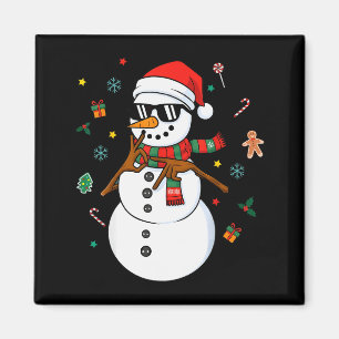 Imán Hombre de nieve Seis Siete Meme Navidad Pijama 6 Y