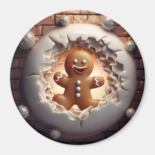 Imán Hombre de pan de jengibre 3D