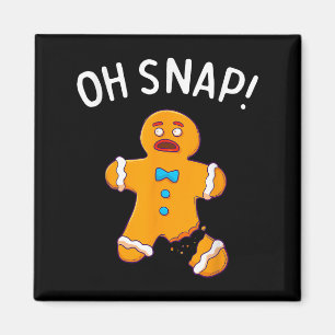 Imán Hombre de pan de jengibre Oh Navidades de chapa Fu