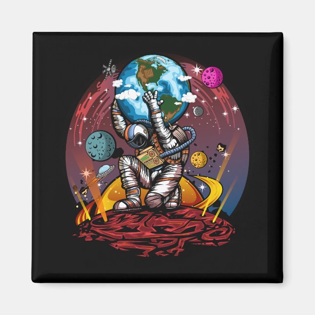 Imán Hombre del espacio de Atlas (Frente)