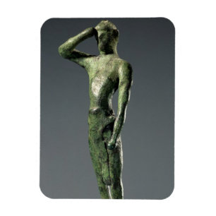 Imán Hombre en el rezo, escultura de bronce griega