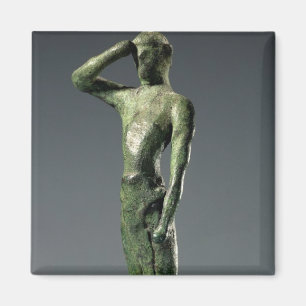 Imán Hombre en el rezo, escultura de bronce griega
