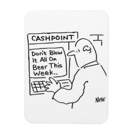 Imán Hombre en una máquina de efectivo