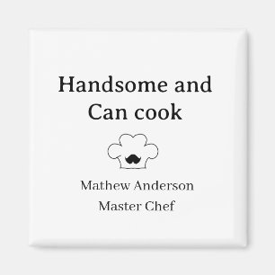 Imán hombre guapo y puede cocinar maestro chef hombre r