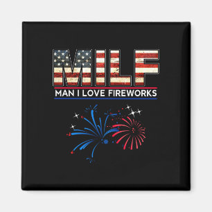 Imán Hombre hombre ama fuegos artificiales divertido pa