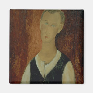 Imán Hombre joven con un Waistcoat negro, 1912 (el