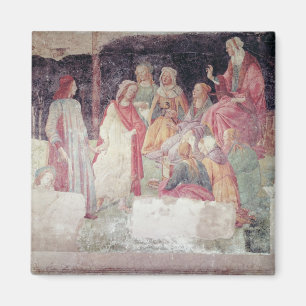 Imán Hombre joven saludado por siete humanidades