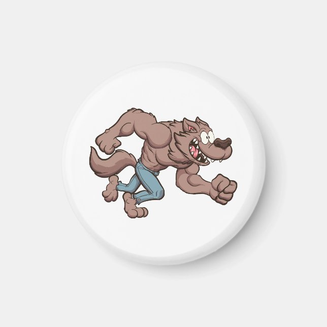 Imán Hombre lobo corriendo (Frente)