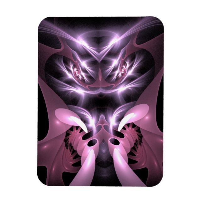 Imán Hombre Loco comiendo antis en morado (Vertical)