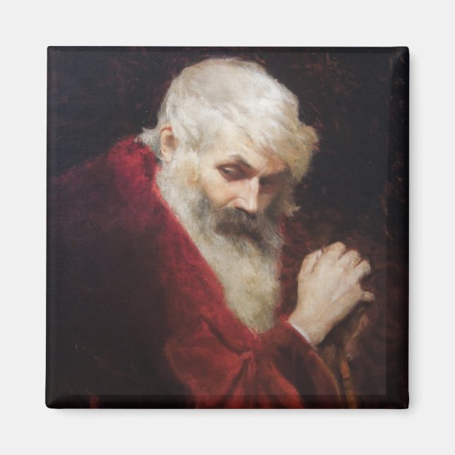 Imán Hombre mayor en un abrigo rojo (Santa Claus) (Navi (Frente)