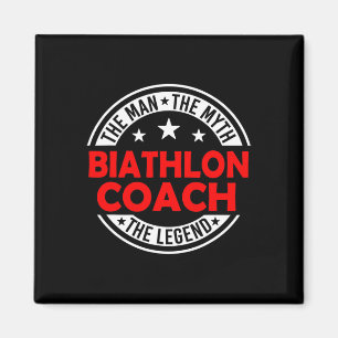 Imán Hombre Mitos Biatlón Leyenda del entrenador Funny 