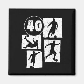 Imán Hombre Mujer Jugador de Fútbol Fútbol 40 Cumpleaño