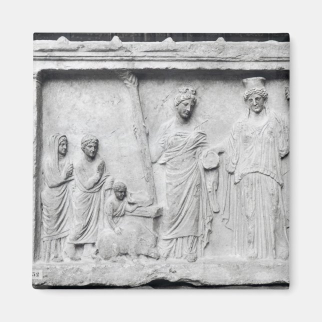 Imán Hombre, mujer y niño ante un altar (Frente)