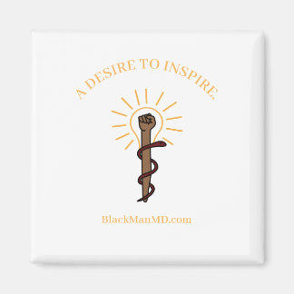 Imán Hombre negro, M.D. Square Magnet