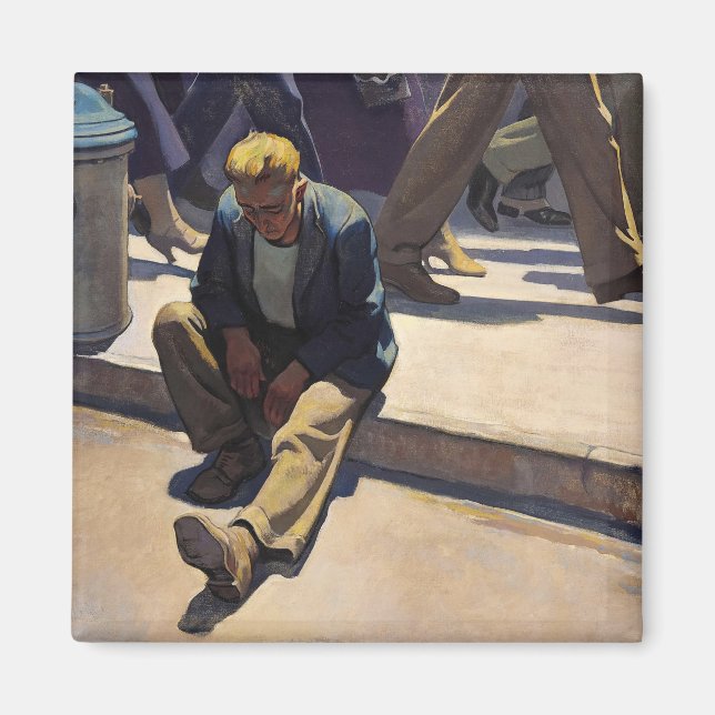 Imán Hombre olvidado por Maynard Dixon (Frente)