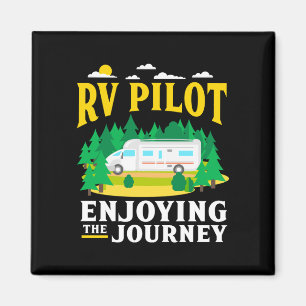Imán Hombre piloto de rv disfrutando el viaje divertido